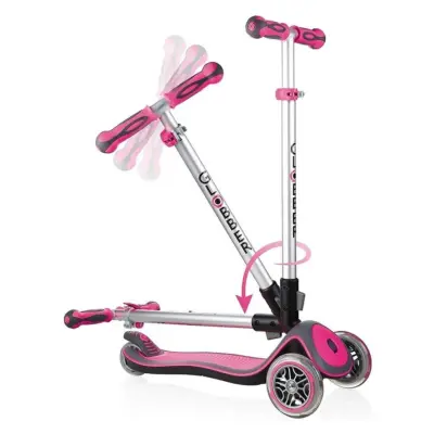 Globber Elite Deluxe Işıklı Scooter Pembe - 3