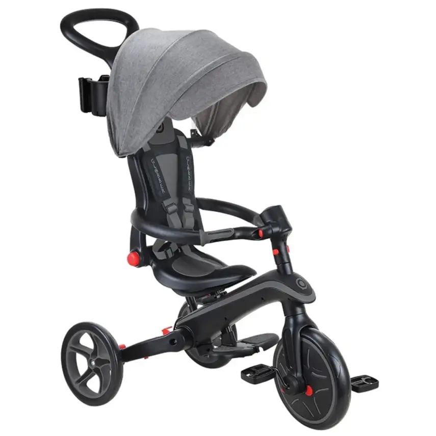 Globber Explorer 4in1 Katlanabilir Bisiklet - Siyah/Gri - 1