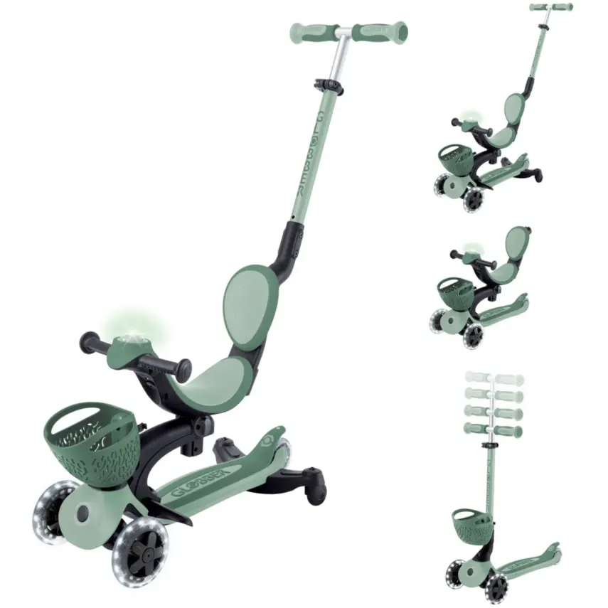 Globber Go Up Baby 360 Derece Manevra Kabiliyetli Işıklı Scooter - Koyu Mint - 1