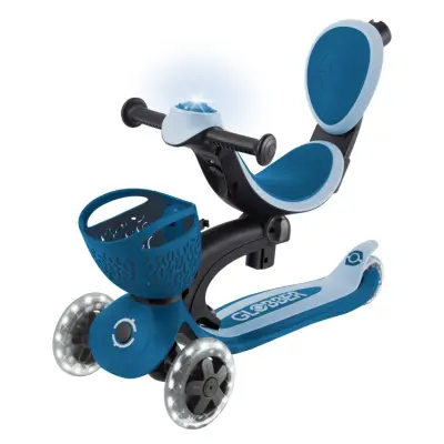 Globber Go Up Baby 360 Derece Manevra Kabiliyetli Işıklı Scooter - Pastel Mavi - 3