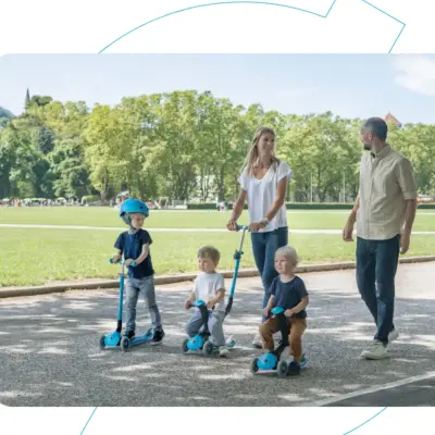 Globber Go Up Deluxe Işıklı Scooter Mavi - 4