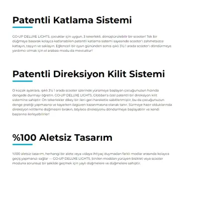 Globber Go Up Deluxe Işıklı Scooter Pembe - 3