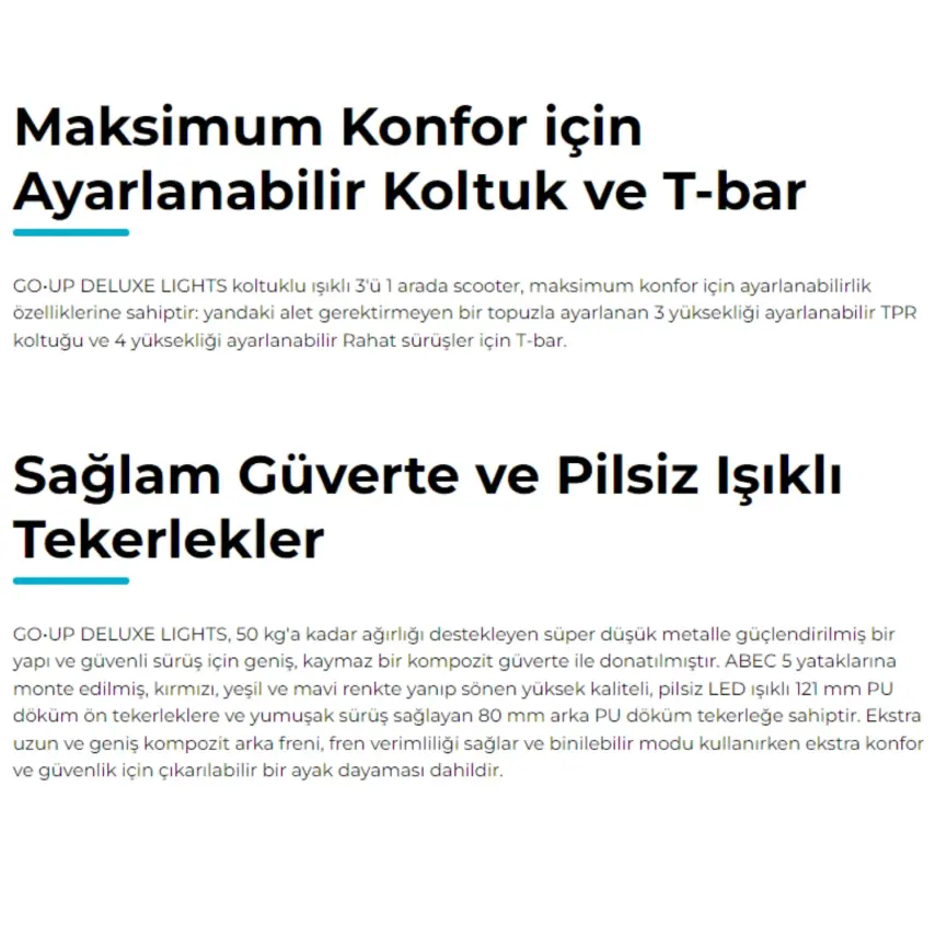 Globber Go Up Deluxe Işıklı Scooter Pembe - 5