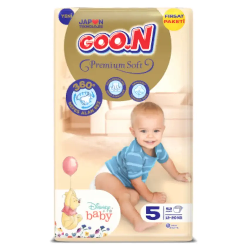 Goon Premium Bebek Bezi 5 Beden 12-20 Kg 52li Fırsat Paket - 2