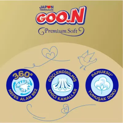 Goon Premium Bebek Bezi 5 Beden 12-20 Kg 52li Fırsat Paket - 3