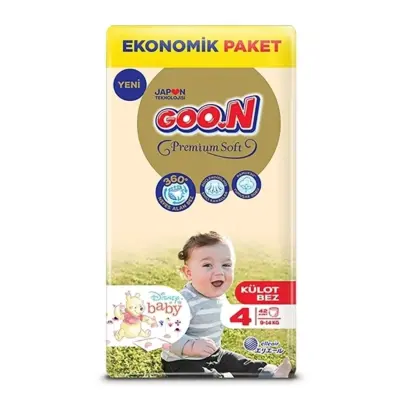 Goon Premium Külot Bebek Bezi 4 Beden 9-14 Kg 42li Jumbo Paket (1)
