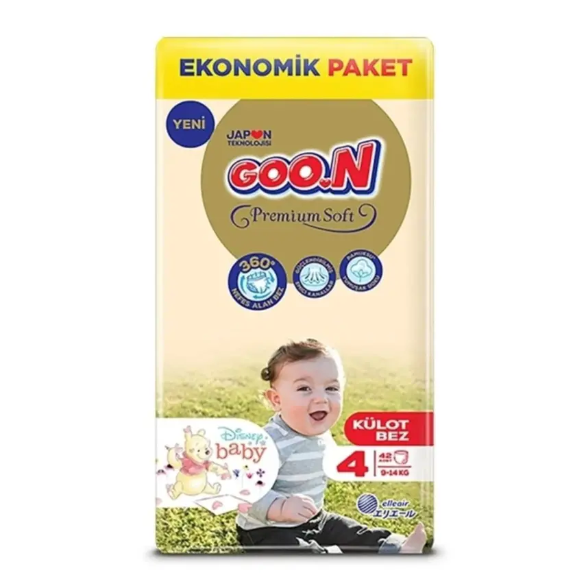 Goon Premium Külot Bebek Bezi 4 Beden 9-14 Kg 42li Jumbo Paket - 2