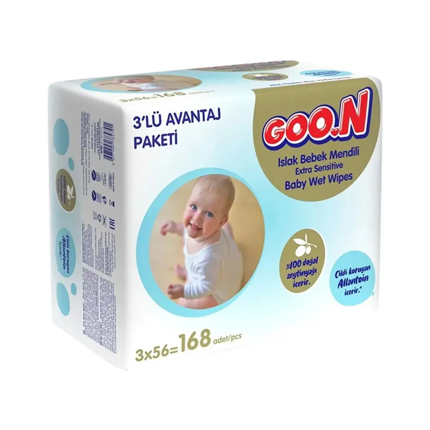 Goon Sensitive Ekstra Hassas Islak Mendil 3x56lı - 4