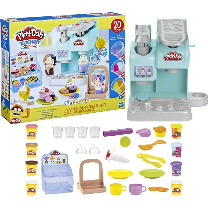 Hasbro Play Doh Süper Renkli Kafe Set - 9