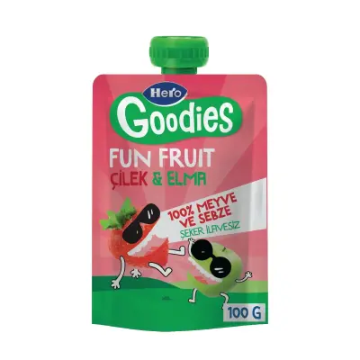 Hero Baby Goodies Çilek-Elma Meyve Püresi 100 gr