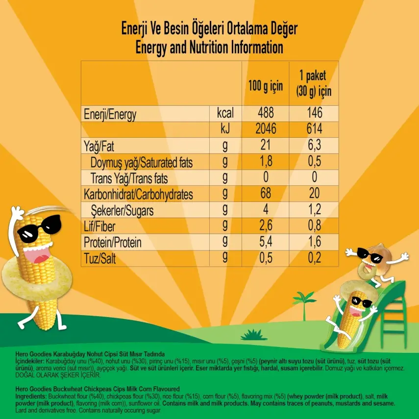 Hero Baby Goodies Süt Mısırlı Cips 30 gr - 7