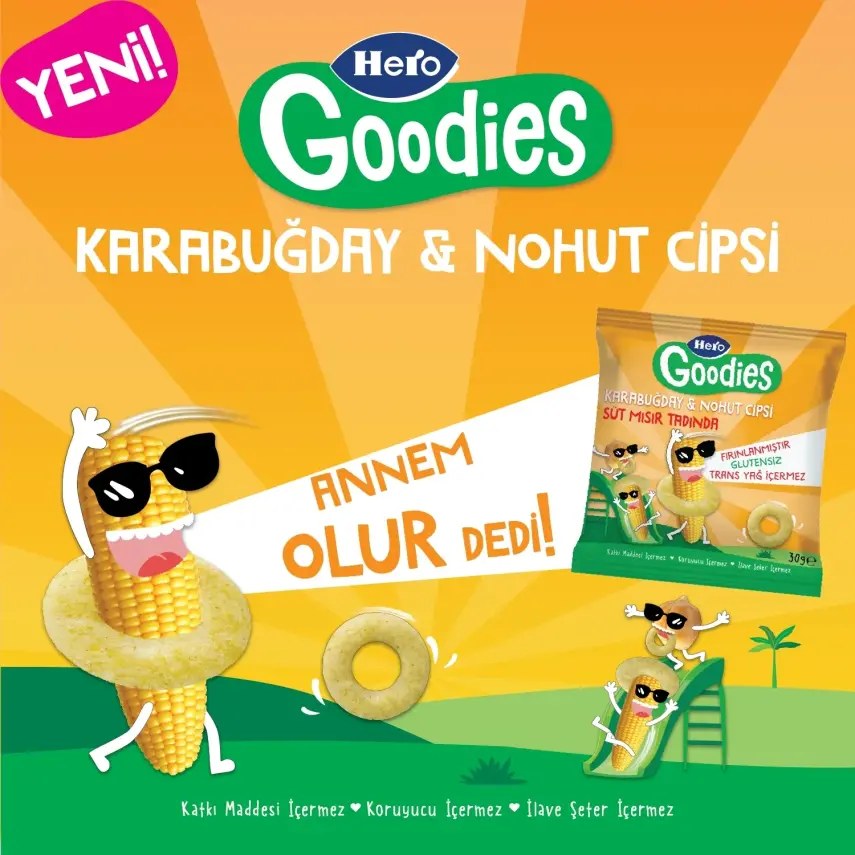 Hero Baby Goodies Süt Mısırlı Cips 30 gr - 4