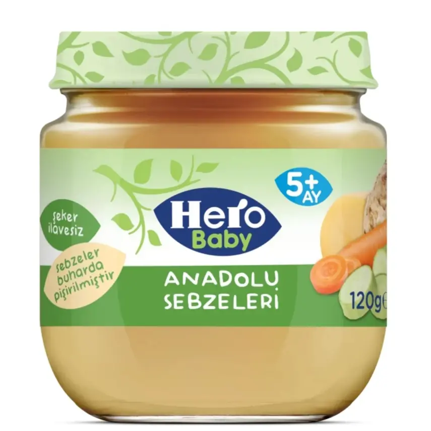 Hero Baby Kavanoz Maması Anadolu Sebzeleri 120 Gr - 1