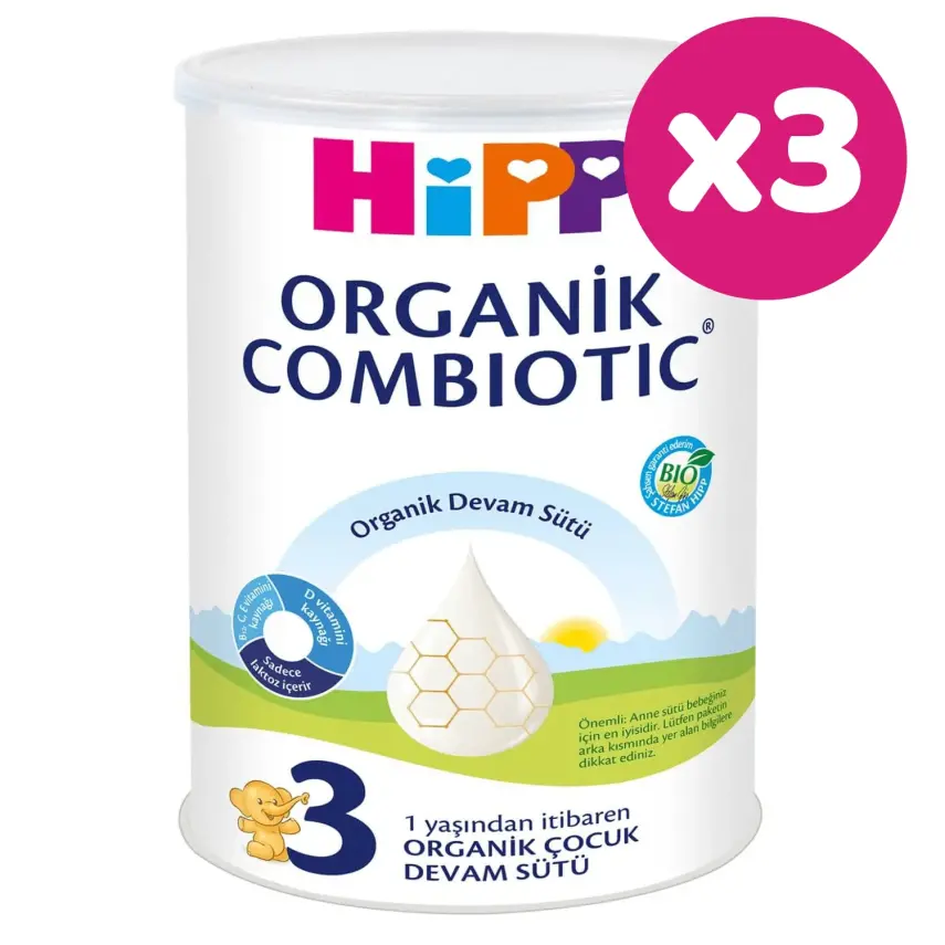 Hipp 3 Organik Combiotic Devam Sütü 350 gr x3 - 4