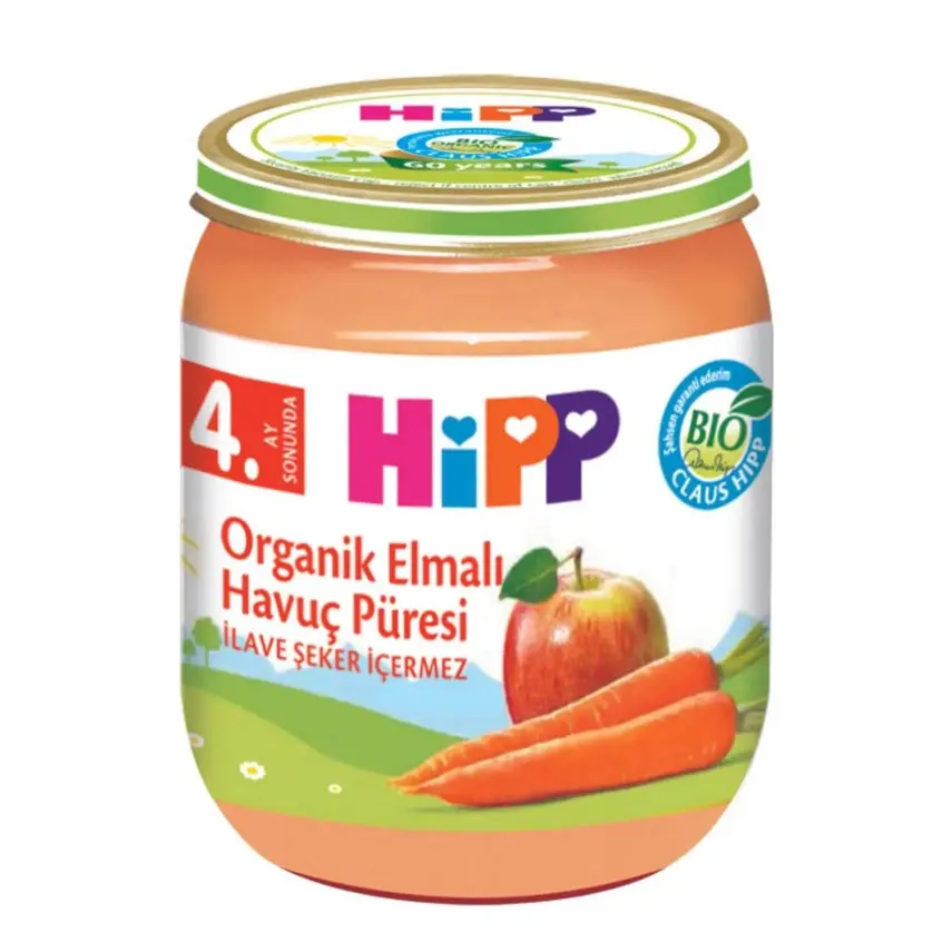 Hipp Organik Elmalı Havuç Püresi 125 gr - 8