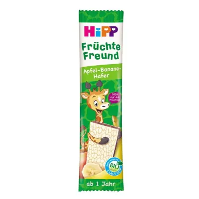Hipp Organik Yulaflı Elmalı Muzlu Meyve Barı 23gr (1)