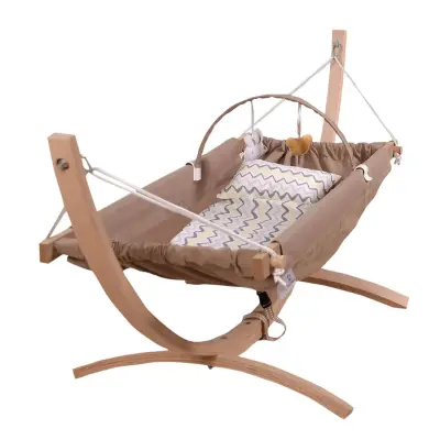 Holmen Fethiye Ahşap Hamak Cibinlikli Gold (1)