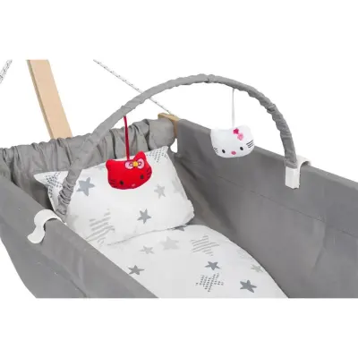 Holmen Fethiye Ahşap Hamak Cibinlikli Gri (1)