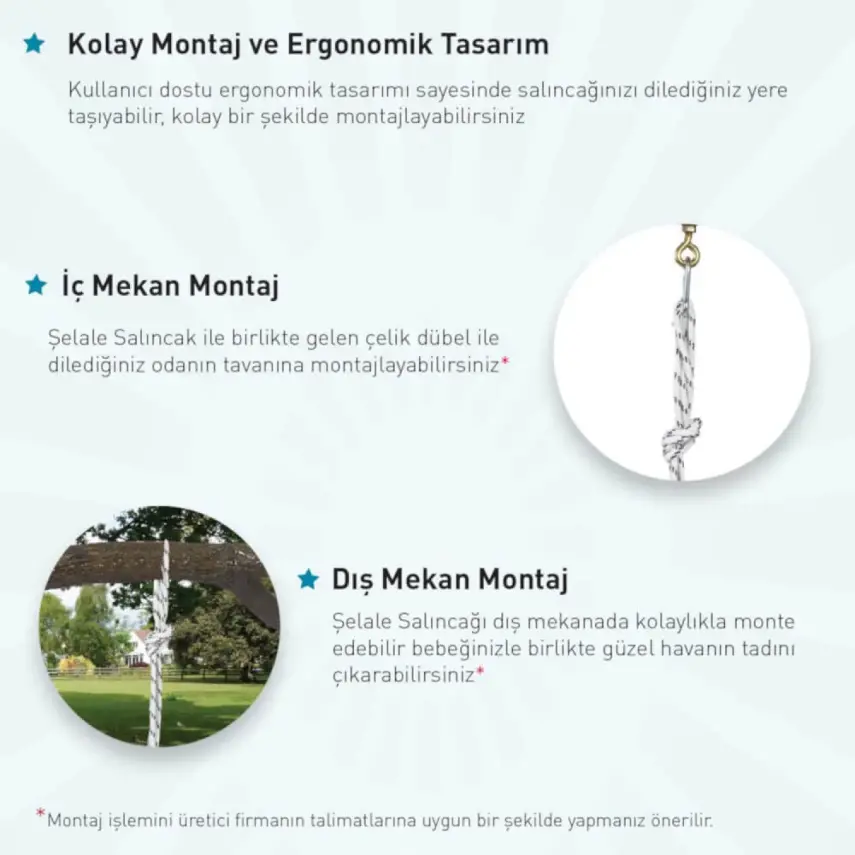 Holmen Şelale Salıncak Gri - 4