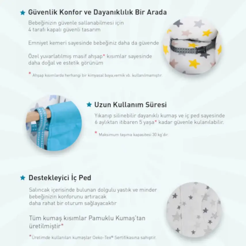 Holmen Şelale Salıncak Gri - 5