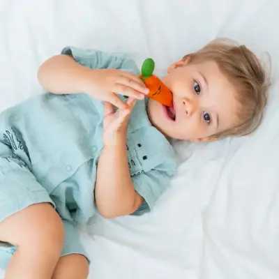 Hubble Doğal Bebek Diş Kaşıyıcı Ve Oyuncağı (%100 Doğal Kauçuk) Havuç - 5