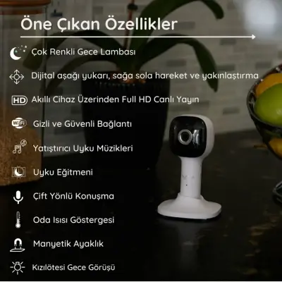 Hubble Nursery Pal Cloud  Wifi-Connect 5 inç Dijital Bebek Kamerası - 12