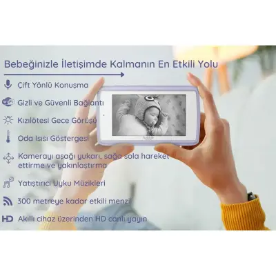Hubble Nursery Pal  Deluxe 5 inç Dijital Bebek Kamerası - 19