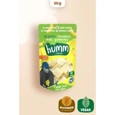 Humm Organik Glutensiz Vegan Muzlu Mini Küpler 30gr 