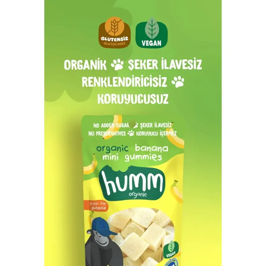 Humm Organik Glutensiz Vegan Muzlu Mini Küpler 30gr - 2