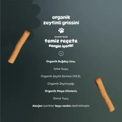 Humm Organik Vegan Zeytinli Grissini 55 gr - 9