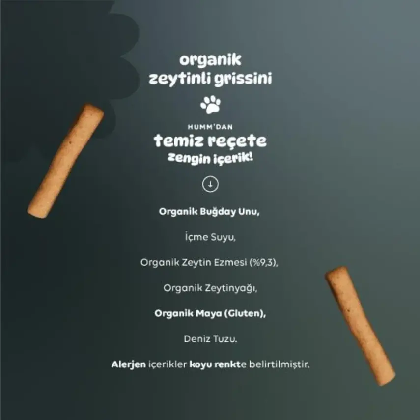 Humm Organik Vegan Zeytinli Grissini 55 gr - 6