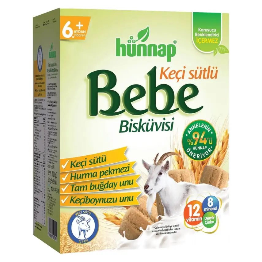 Hünnap Keçi Sütlü Bebek Bisküvisi 400 gr - 3