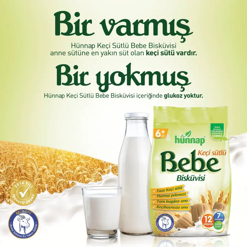Hünnap Keçi Sütlü Bebek Bisküvisi 400 gr x2 - 4