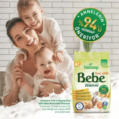 Hünnap Keçi Sütlü Bebek Bisküvisi 400 gr x3 - 7