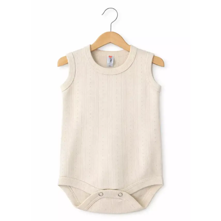 H&C Body Desenli Bej - 1