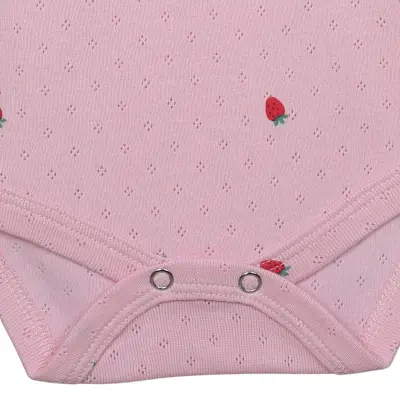Hvc Kız Bebek Atlet Body Jakarlı Meyve Desenli Çilek (1)