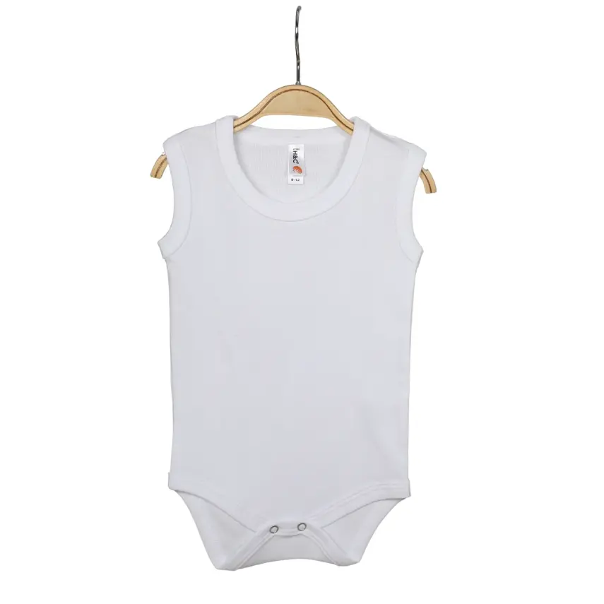 Hvc Ribanalı Askılı Bebek Body Unisex Beyaz - 23