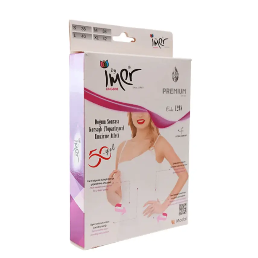 İmer Emzirme Korse Atleti Beyaz 1/S - 2