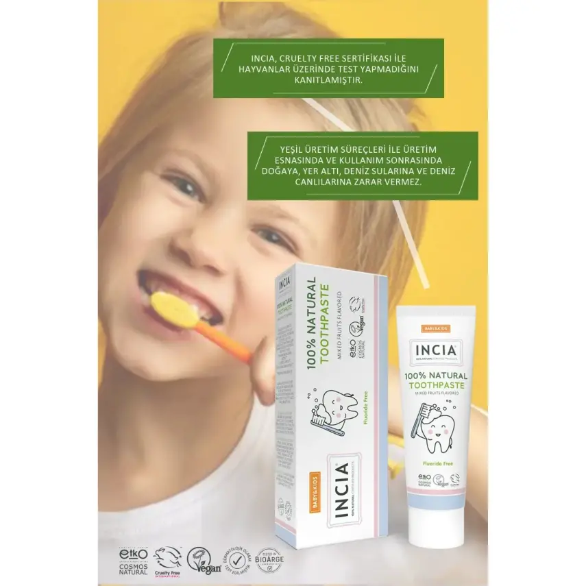 INCIA Çocuk Diş Macunu 50 ml - 7