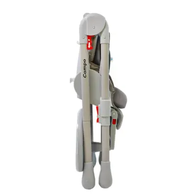 Kanz Campo Mama Sandalyesi Portatif Kolay Katlanır Yükseklik Ayarlı Tekerlekli İç Pedli  Dark Grey - 7