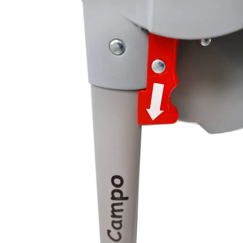 Kanz Campo Mama Sandalyesi Portatif Kolay Katlanır Yükseklik Ayarlı Tekerlekli İç Pedli  Dark Grey - 3