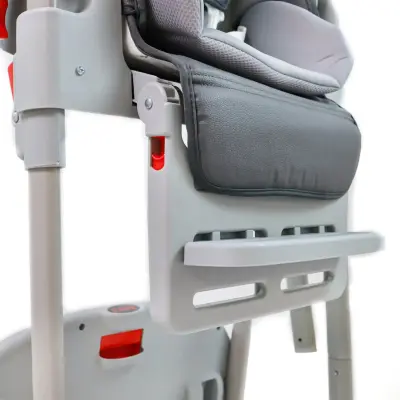 Kanz Campo Mama Sandalyesi Portatif Kolay Katlanır Yükseklik Ayarlı Tekerlekli İç Pedli Grey - 4