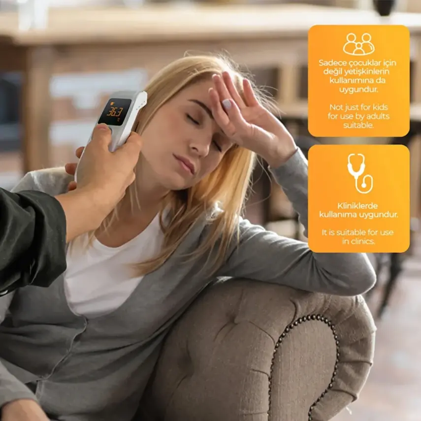 Kanz Dijital Temassız Alından Ateş Ölçer TH1110N  - 22