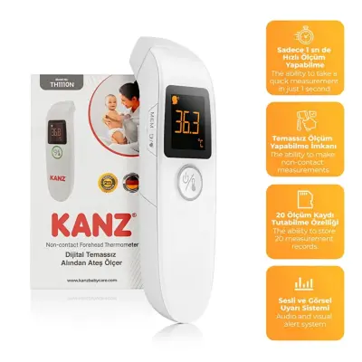 Kanz Dijital Temassız Alından Ateş Ölçer TH1110N  - 3