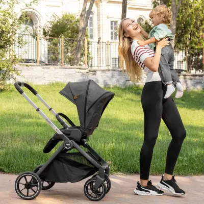 Kanz Easygo Çift Yönlü Travel Sistem-Seyahat Sistem Bebek Arabası Gri - 3