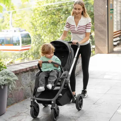 Kanz Easygo Çift Yönlü Travel Sistem-Seyahat Sistem Bebek Arabası Siyah - 6