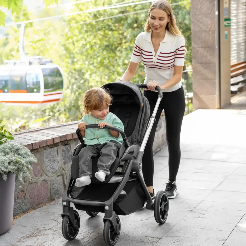 Kanz Easygo Çift Yönlü Travel Sistem-Seyahat Sistem Bebek Arabası Siyah - 5