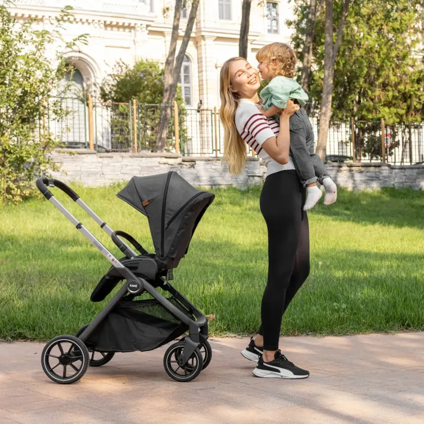 Kanz Easygo Çift Yönlü Travel Sistem-Seyahat Sistem Bebek Arabası Siyah - 3