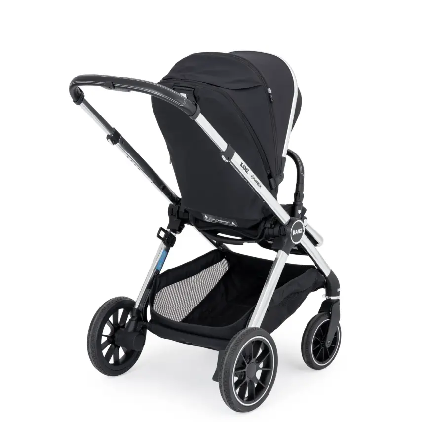 Kanz Explorer Çift Yönlü Otomatik Katlanabilir Travel Sistem-Seyahat Sistem Bebek Arabası Cole Black - 7