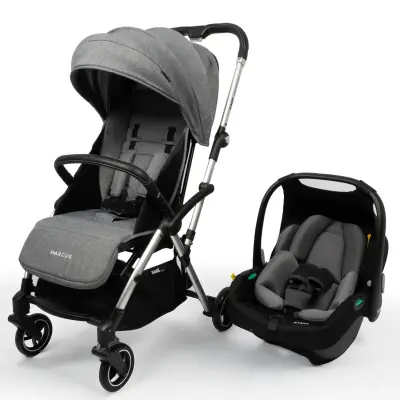 Kanz Marcus Çift Yönlü Travel Sistem-Seyahat Sistem Bebek Arabası Heavy Grey - 2